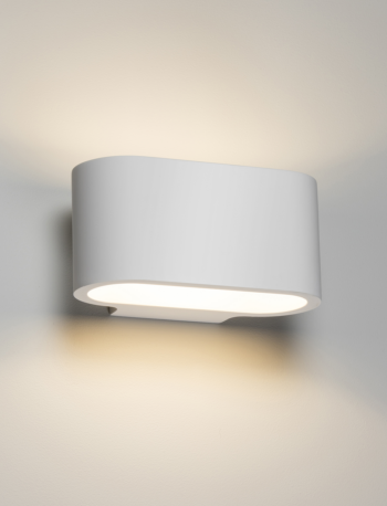 Knightsbridge PWL4 Knightsbridge 230V G9 40W Curved Up and Down Plaster Wall Light 180mm