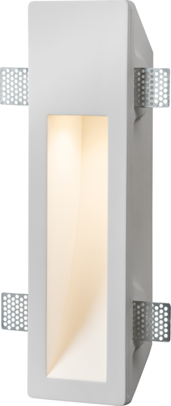 Knightsbridge PWRCR Knightsbridge 230V GU10 35W Recessed Rectangular Plaster Wall Light