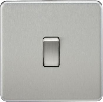 Knightsbridge SF2000BC Knightsbridge Screwless 10AX 1G 2-Way Switch - Brushed Chrome