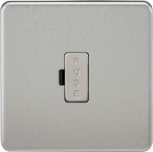 Knightsbridge SF6000BC Knightsbridge Screwless 13A Fused Spur Unit - Brushed Chrome