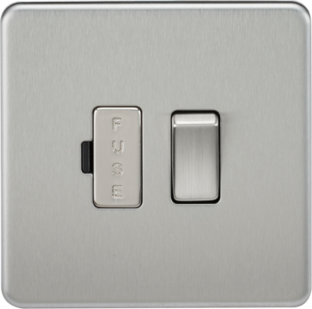Knightsbridge SF6300BC Knightsbridge Screwless 13A Switched Fused Spur Unit - Brushed Chrome