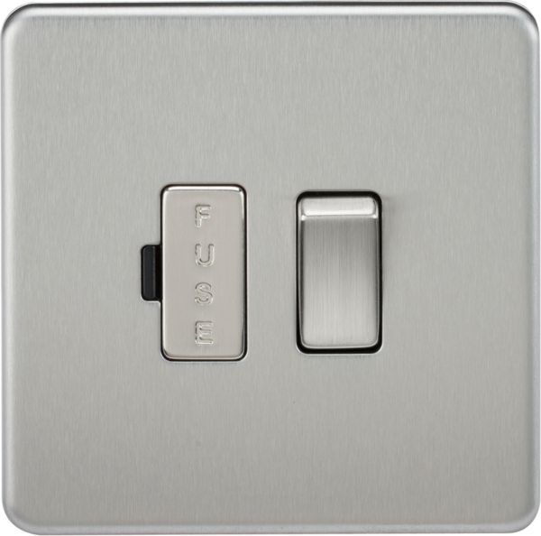 Knightsbridge SF6300BC Knightsbridge Screwless 13A Switched Fused Spur Unit - Brushed Chrome
