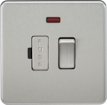 Knightsbridge SF6300NBC Knightsbridge Screwless 13A Switched Fused Spur Unit with Neon - Brushed Chrome