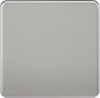 Knightsbridge SF8350BC Knightsbridge Screwless 1G Blanking Plate - Brushed Chrome