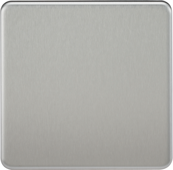 Knightsbridge SF8350BC Knightsbridge Screwless 1G Blanking Plate - Brushed Chrome