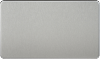 Knightsbridge SF8360BC Knightsbridge Screwless 2G Blanking Plate - Brushed Chrome