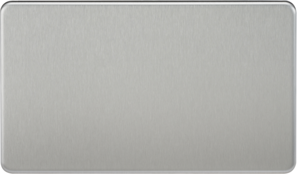 Knightsbridge SF8360BC Knightsbridge Screwless 2G Blanking Plate - Brushed Chrome