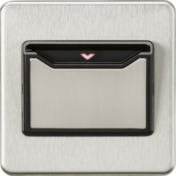 Knightsbridge SFCARDBC Knightsbridge Screwless 32A 1G Key Card Switch - Brushed Chrome