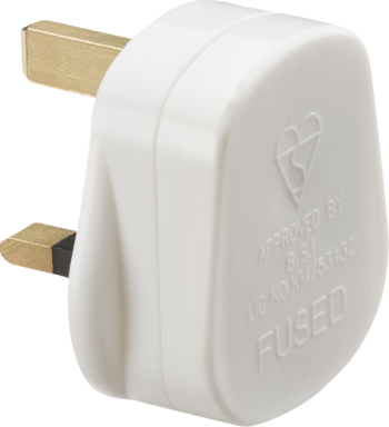 Knightsbridge SN1383 Knightsbridge SN1383 13A Plug Top with 13A Fuse - White (Screw Cord Grip)