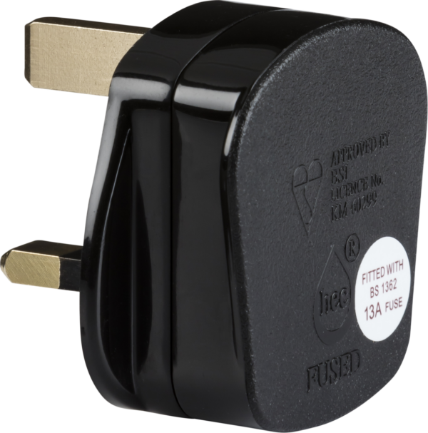Knightsbridge SN2135B Knightsbridge 13A Rough Use Plug Top (Quick Fix) - Black