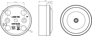 Knightsbridge SN8410 Knightsbridge 20A Junction Box 4-Terminal 59mm - White 2