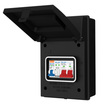 Live Electrical AGU4-SR/B IP65 Metal SPD Garage/EV Consumer Unit with 40A RCBO – Black