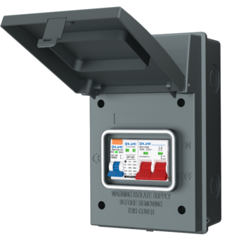 Live Electrical AGU4-SR/G IP65 Metal SPD Garage/EV Consumer Unit with 40A RCBO – Grey