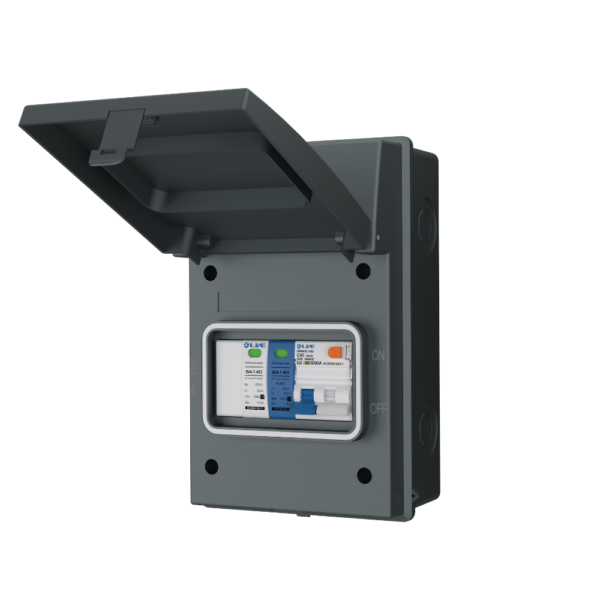 Live Electrical AGU5-SNR/G IP65 Metal EV Consumer Unit with C40A RCBO and SPD - Grey