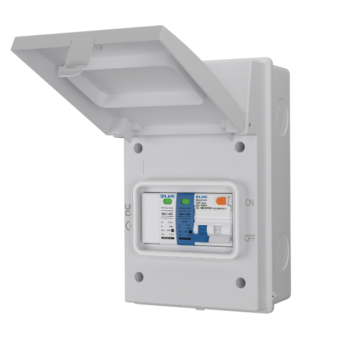 Live Electrical AGU5-SNR/W IP65 Metal EV Consumer Unit with C40A RCBO and SPD - White