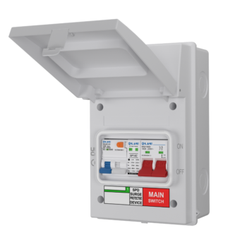 Live Electrical AGU5-SRTC/W IP65 Metal EV Consumer Unit with C40A DP RCBO - White