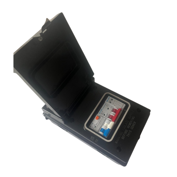 Live Electrical AGU5-SRTC/B IP65 Metal EV Consumer Unit with C40A DP RCBO - Black