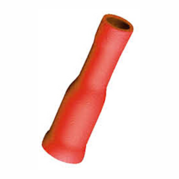 Live Electrical BF15R Insulated 1.5mm Bullet Connector Red Female - Pack of 100 1