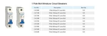 Live Electrical CB106B Live Electrical CB106B 6A Curve B 10kA MCB 2