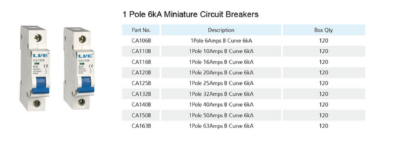 Live Electrical CH1100C-1 Live Electrical CH1100C 100A Curve C 6kA MCB 2