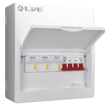 Live Electrical LSFS125 3-Phase Metal Switch Fuse Box - without Fuses