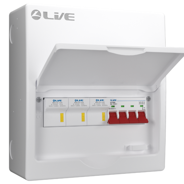 Live Electrical LSFS125 3-Phase Metal Switch Fuse Box - without Fuses