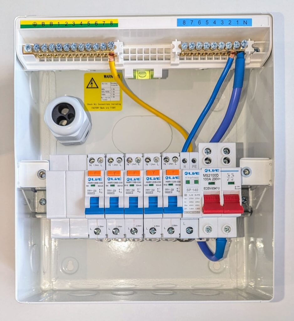 Live Electrical LSMC10M-SP/5RCBO Live Electrical 7 Way SPD Metal Consumer Unit Kit with 5 RCBOs 6