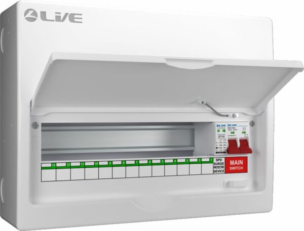 Live Electrical LSMC18M-SP Live Electrical 15 Way SPD Metal Consumer Unit 1