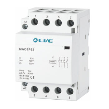 Live Electrical MAC4P40 Live Electrical MAC4P40 40A Modular AC Contactor 4 Pole NO 1