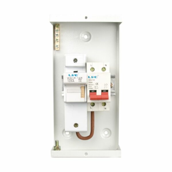 Live Electrical MCFS100 Live Electrical 125A Fused Switch With Metal Lid 2