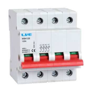 Live Electrical MS4100 4 Pole 100A Main Switch