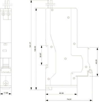 Live Electrical RA116C-030 Live 30mA 16A RCBO 10kA Curve C Type A 2