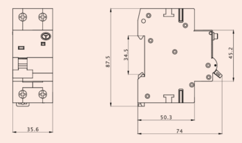 Live Electrical RA240C-030 Live Electrical Double Pole Type A RCBO - Curve C - 40A 2