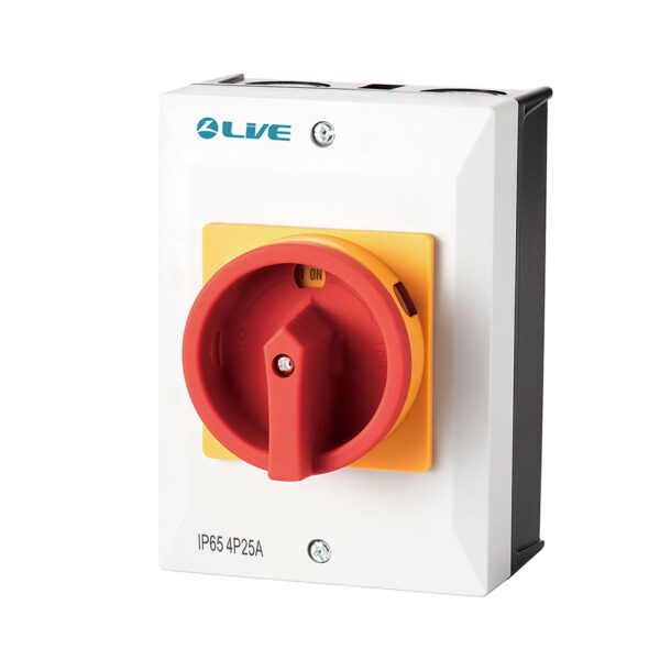 Live Electrical RI425 25A Weatherproof Rotary Isolator Switch 4 Pole 1