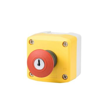 Live Electrical SPBKEY Live Electrical 1 Way Mushroom Head Stop Push Button with Key Reset 1