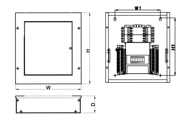 Live Electrical TPN04-125S Live Electrical 125 Amp 4 Way TPN Distribution Board with SPD 5