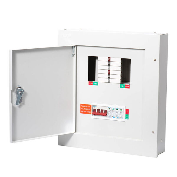 Live Electrical TPN04-125S Live Electrical 125 Amp 4 Way TPN Distribution Board with SPD 1
