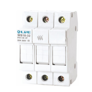 Live Electrical WS18-32 Live Electrical Single Pole 32A Rail Mount Fuse Holder Without Fuse 2