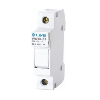 Live Electrical WS18-32 Live Electrical Single Pole 32A Rail Mount Fuse Holder Without Fuse 1