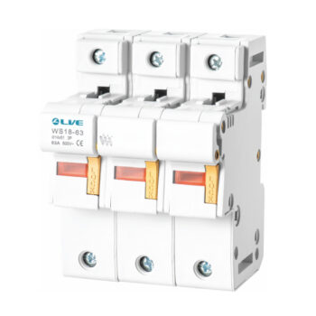 Live Electrical WS18-63 Live Electrical Single Pole 63A Rail Mount Fuse Holder Without Fuse