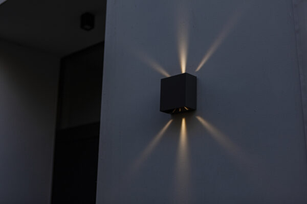 Lutec 5104003012 Lutec - Gemini Beams Wall Light - 3000K - Matt Black 4