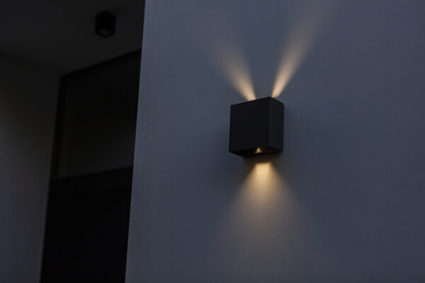 Lutec 5104003012 Lutec - Gemini Beams Wall Light - 3000K - Matt Black 5