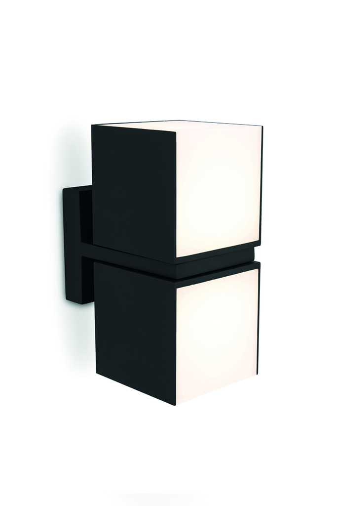 Lutec Cuba Wall Light Matt Black with Double Rotating Heads