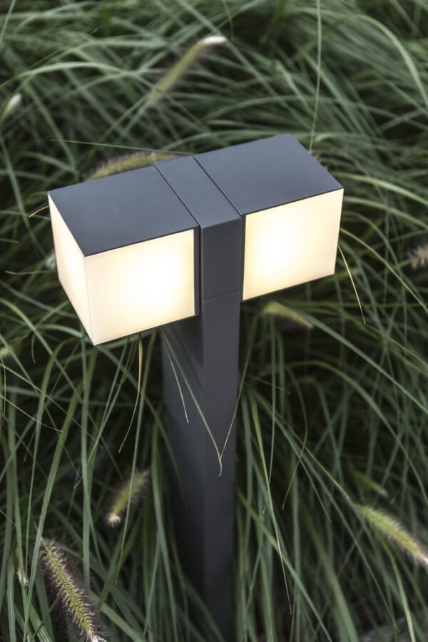 Lutec 7193801118 Lutec - Cuba Pole Light Bollard Dark Grey Double Rotating Heads 4