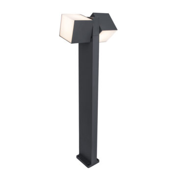 Lutec 7193801118 Lutec - Cuba Pole Light Bollard Dark Grey Double Rotating Heads 1