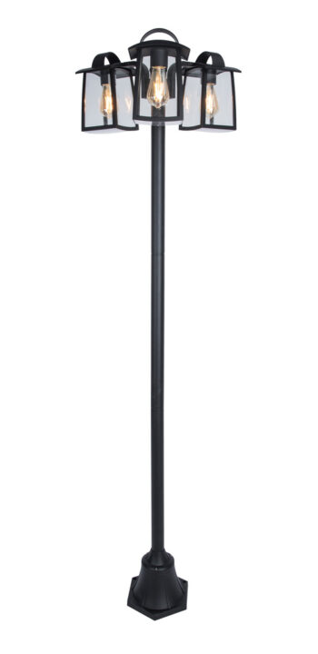 Lutec 7273606012 Lutec - Kelsey Pole Light - Matt Black