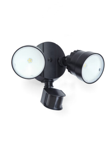 Lutec 7622104330 Lutec - Shrimp Security Lamp - Black - 5000K - Double Moveable Heads - PIR Sensor 2