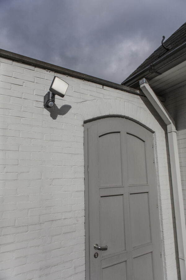 Lutec 7625601345 Lutec - Sunshine Security Light - Charcoal Grey - 5000K - PIR - Moveable Head 5