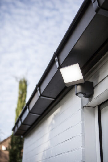 Lutec 7625701345 Lutec - Sunshine Security Light - Charcoal Grey - 5000K - PIR 2