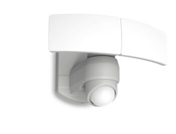 Lutec 7632201053 Lutec - Arc Security Light - Satin White - 5000K - PIR - Double Moveable Heads 1